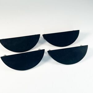 CB2 Bin Matte Black Pull Handle 4", Lot of 4, Modern Contemporary Art Deco